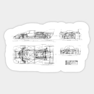 917 Blueprint Sticker